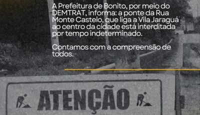 Ponte da Rua Monte Castelo, que liga a Vila Jaraguá está interditada