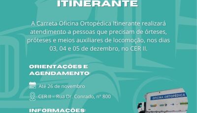 Carreta Oficina Ortopédica Itinerante oferece serviços em Bonito