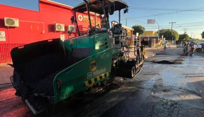 Rua Pedro Álvares Cabral recebe novo recapeamento em Bonito