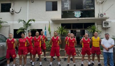 Prefeito recebe 7 novos bombeiros militares temporários que passam a reforçar o efetivo  