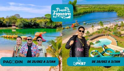 Réveillon 2025 em Bonito: Praia da Figueira confirma Pagodin e DJ PK67