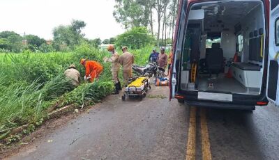 Motociclista sofre acidente e tem traumatismo craniano em MS