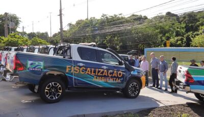 Imasul recebe onze caminhonetes e dois tratores para reforçar fiscalização e equipar unidades 