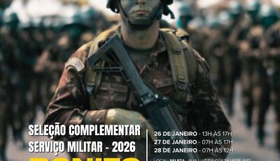 Seleção Complementar do Serviço Militar Obrigatório acontece nos dias 26, 27 e 28 de janeiro