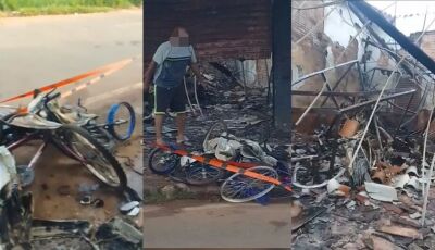 Loja de bicicletas é furtada e incendiada por dupla em MS
