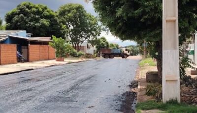 Prefeitura pede colaboração em trecho onde são executadas obras de pavimentação em Bonito
