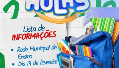 Rede Municipal retorna aulas no dia 19 de fevereiro em Bonito