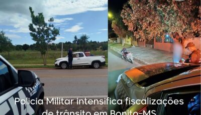 Polícia Militar intensifica fiscalizações de trânsito em Bonito