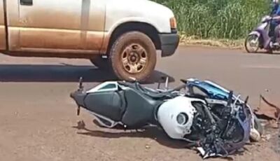 Morre motociclista atropelado por caminhonete em MS
