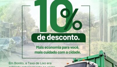 Prefeitura alerta população sobre desconto do pagamento da taxa de coleta