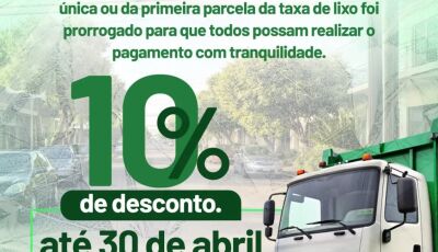 Prefeitura de Bonito amplia vencimento da taxa de lixo após instabilidade no sistema