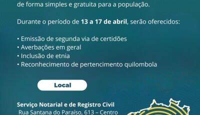 Prefeitura de Bonito promove Semana do Registro Civil com emissão gratuita de documentos e serviços 