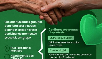 CRAS de Bonito abre inscrições para programas sociais gratuitos