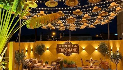 TRÊSMANE PIZZARIA AMPLIA ESTRUTURA E PREPARA NOVO ESPAÇO PARA CLIENTES EM BONITO/MS