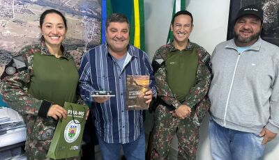 Josmail recebe comandante da PMA de Bonito para dialogar sobre  novo quartel da PMA