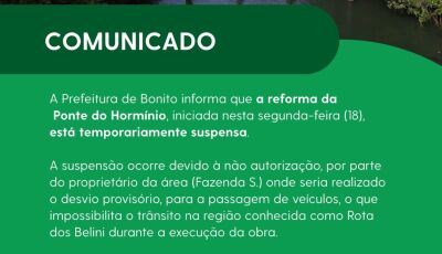 Reforma da Ponte do Hormínio está temporariamente suspensa
