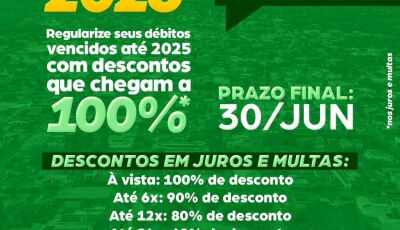 Regulariza Bonito 2026 está em vigor até o dia 30 