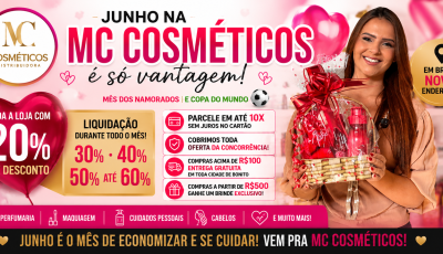 MC Cosméticos transforma junho no mês da economia em Bonito com descontos de até 60%