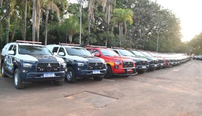 MS investe R$ 176 milhões e reforça segurança com 522 novas viaturas, armas e coletes