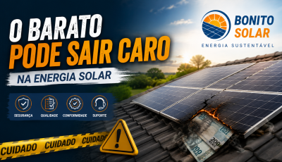 Bonito Solar alerta: o barato pode sair caro na hora de investir em energia solar