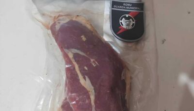 ROMU age rápido e prende suspeito de furtar carnes em supermercado de Bonito