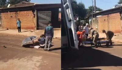 Homem agride a própria mãe, atropela casal e esfaqueia vizinho  