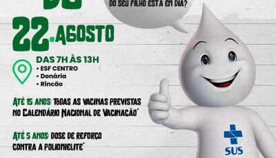 Dia D da Multivacinação acontece em Bonito no dia 22 de agosto