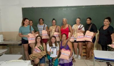Entre linhas, tecidos e sonhos, oficina fortalece autonomia de mulheres no Águas do Miranda