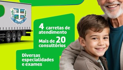 Carreta da Saúde chega a Bonito com consultas e exames gratuitos entre os dias 8 e 10 de setembro