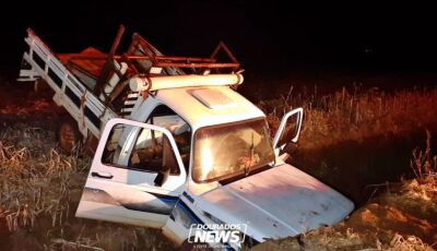 Caminhonete cai em valeta e mata idoso durante caçada em MS