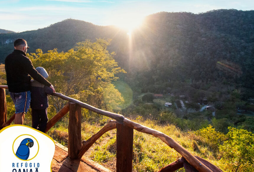 Mirante na colina leva o turista a emergir sobre vales e a densa vegetação a Serra da Bodoquena. Fotos: Divulgação