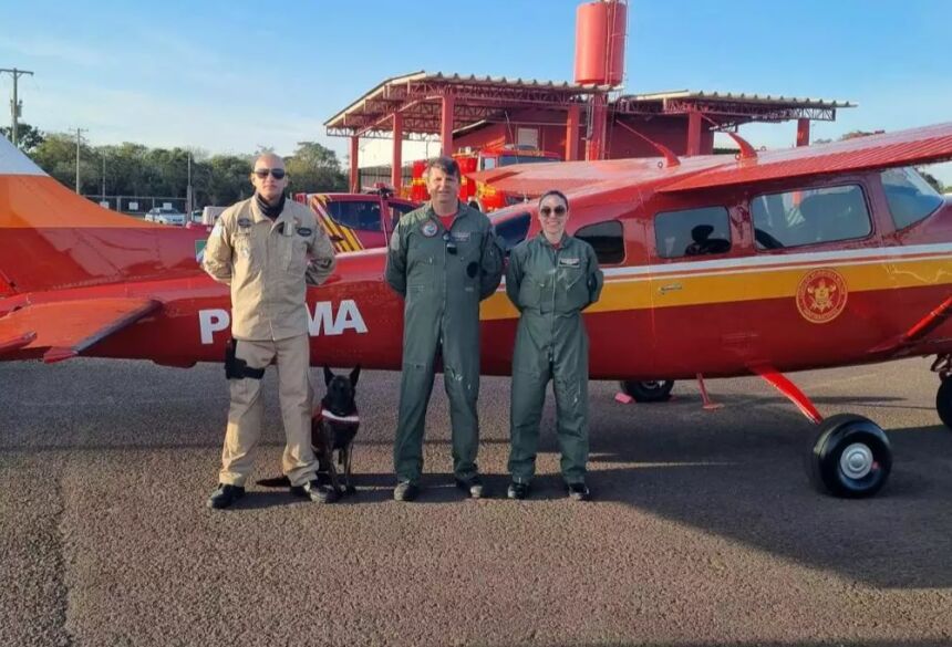 Militares e cadela Laika vão auxiliar buscas por trabalhador de fazenda (Foto: Divulgação) 