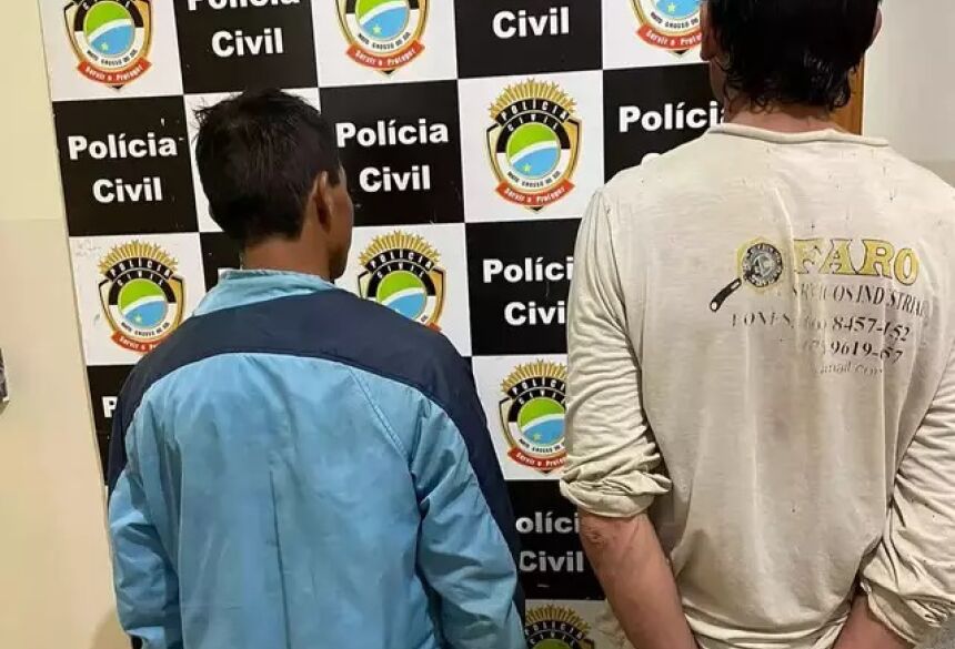 Dupla presa após investigação da Polícia Civil. (Foto: Divulgação) -