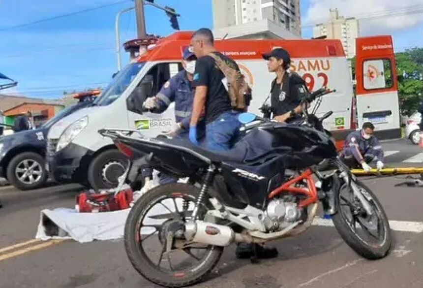 Motociclista morreu em acidente na Avenida Ceará. (Foto: Ana Beatriz Rodrigues) - CREDITO: CAMPO GRANDE NEWS