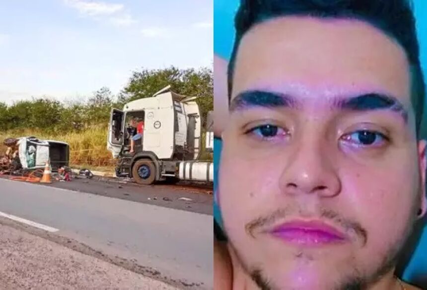 Jovem estava a caminho de Campo Grande quando colidiu com carreta após curva (Foto: Redes Sociais) 