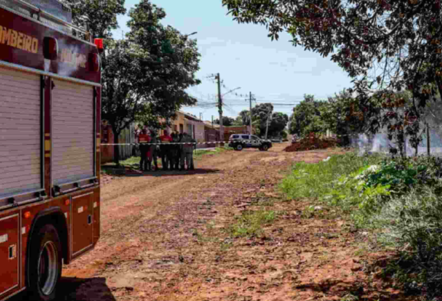 Corpo foi achado em terreno incendiado no São Conrado (Alicce Rodrigues, Jornal Midiamax)
