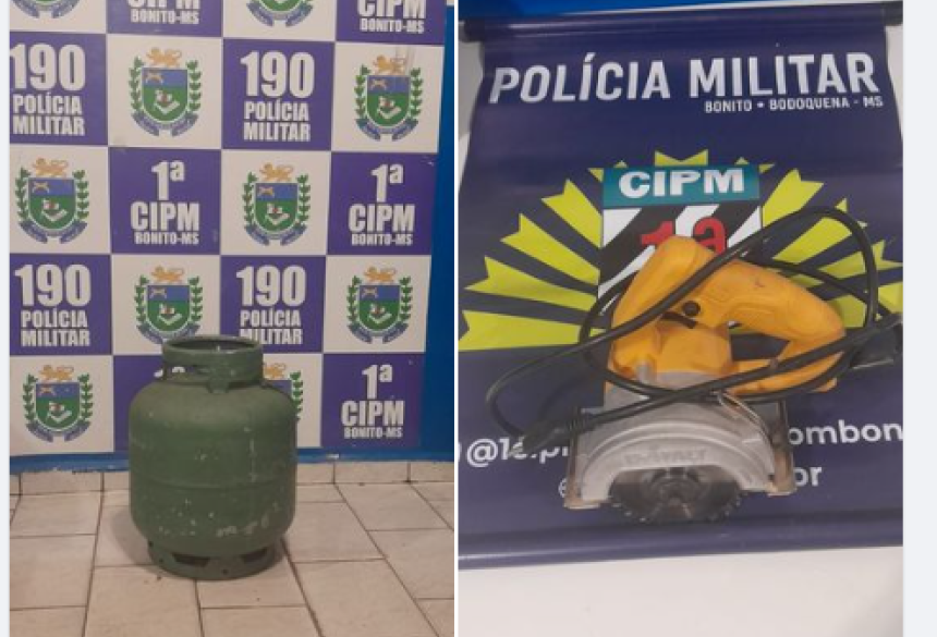 O botijão foi encontrado na casa do receptador