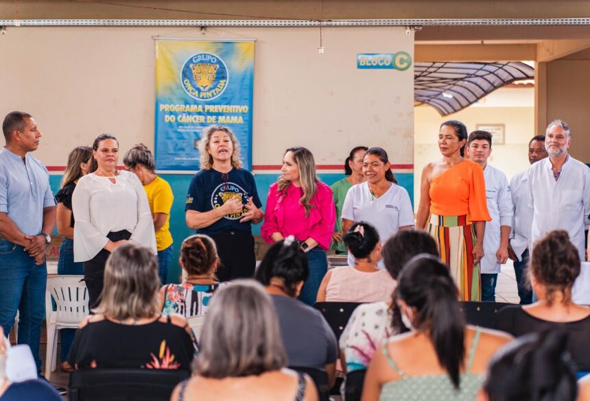 Em Bodoquena, a ação de prevenção ao câncer de mama contou com o apoio da ex-secretária de Assistência Social, Girleide Rovari e da vereadora Edineyd Carvalho