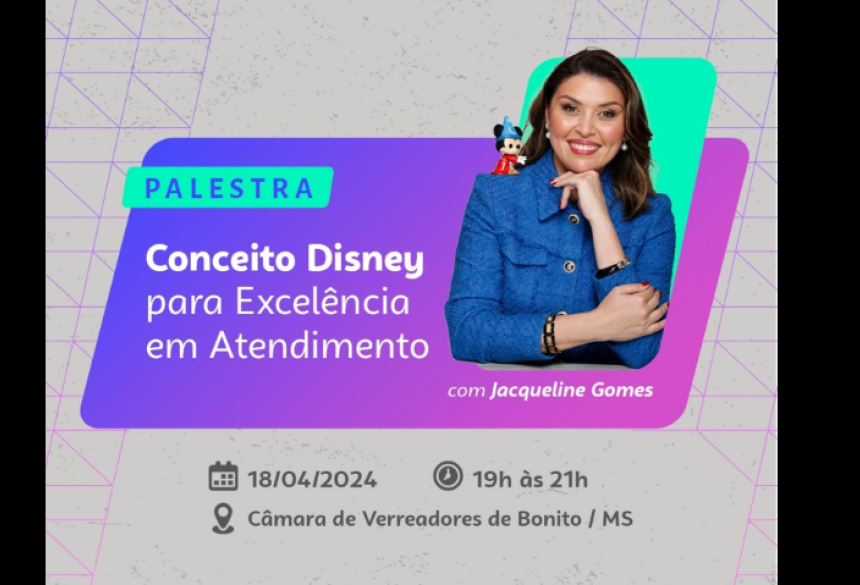 Ela vai mostrar como utilizar o método Disney na sua empresa, com uma cultura orientada para o cliente e excelência em atendimento