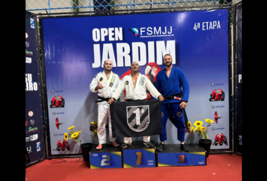 O atleta de Jiu-jitsu pertencente a 1ª CIPM em Bonito, Sargento Antônio Luiz Marques Júnior, participou da 4ª Etapa 