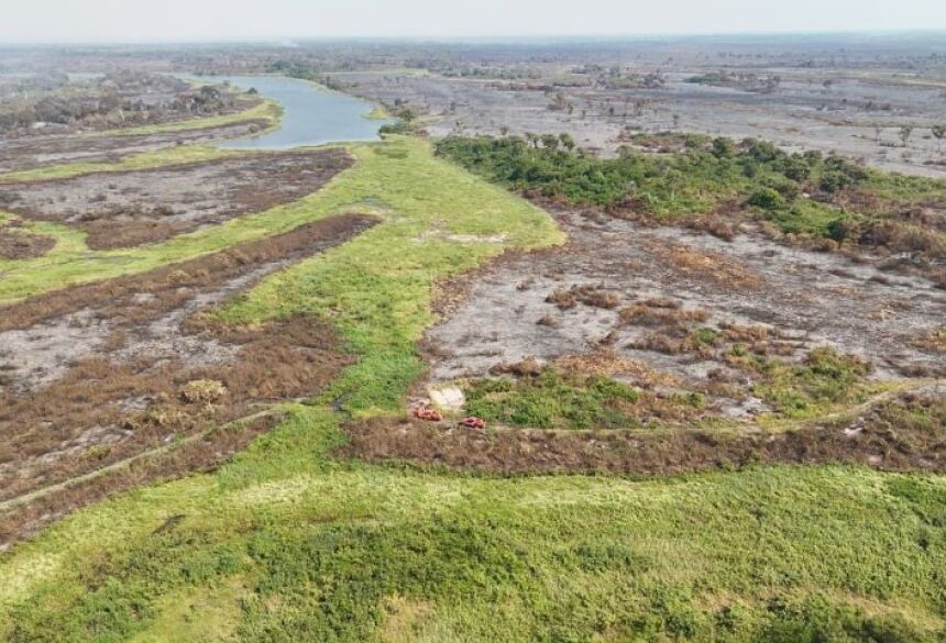 No Pantanal, as operações para controle do fogo se concentram em diferentes regiões