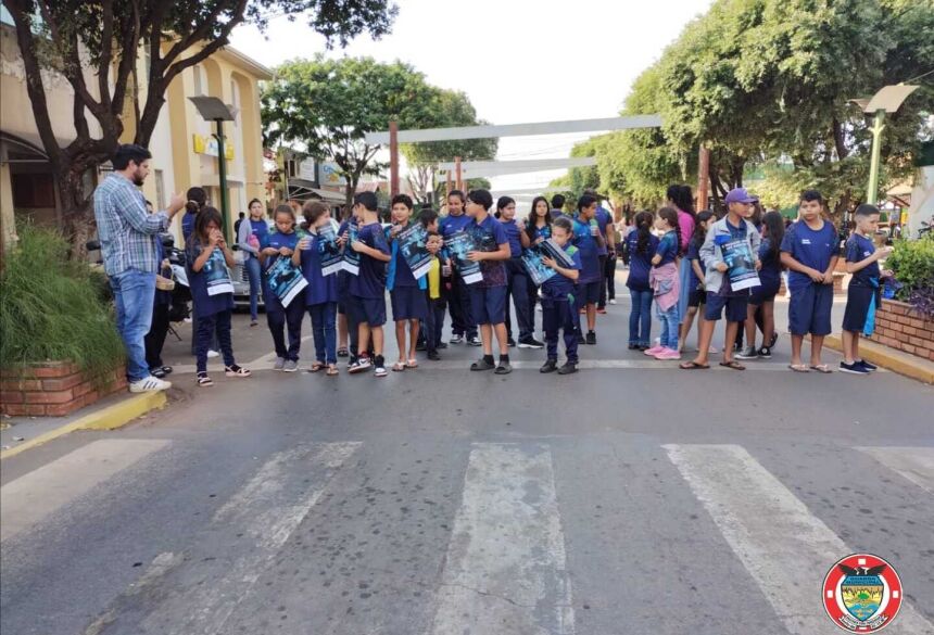 A caminhada contou com o apoio da Guarda Municipal,  Polícia Civil e Polícia Militar