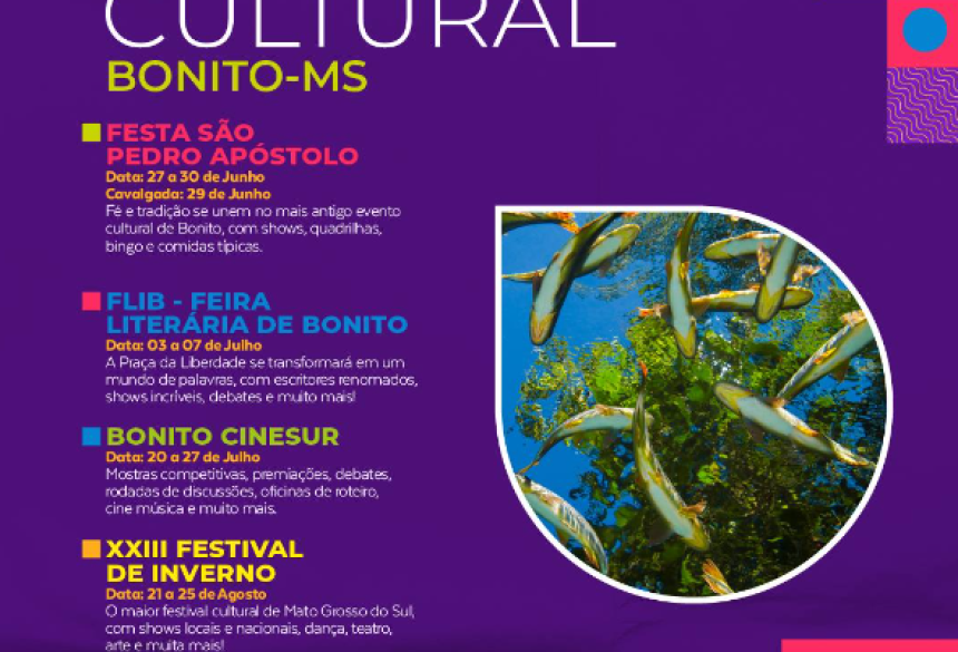 O mais tradicional evento cultural do município, é a Festa do Padroeiro - São Pedro Apóstolo, com Cavalgada no dia 29 de junho,