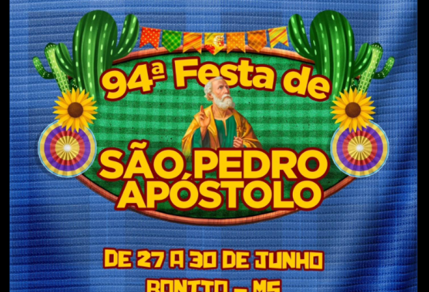 A 94ª Festa de São Pedro Apóstolo tem como objetivo valorizar os artistas locais, com shows e baile