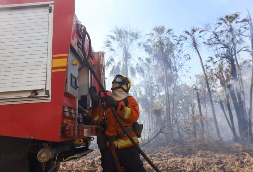 As operações de combate aos incêndios florestais foram intensificadas, com continuidade de serviços iniciados no fim de semana