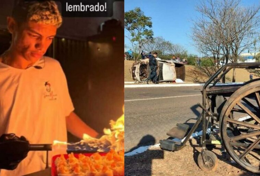 Vinicius estava ao lado do motorista e ainda na picape estava Miguel Bogarin