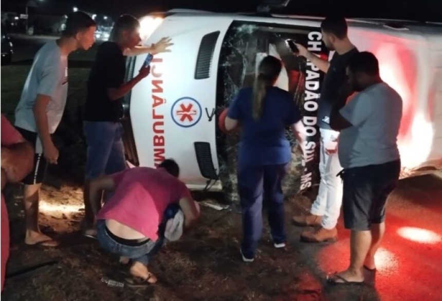 A ambulância seria pertencente a Secretaria Municipal de Chapadão do Sul