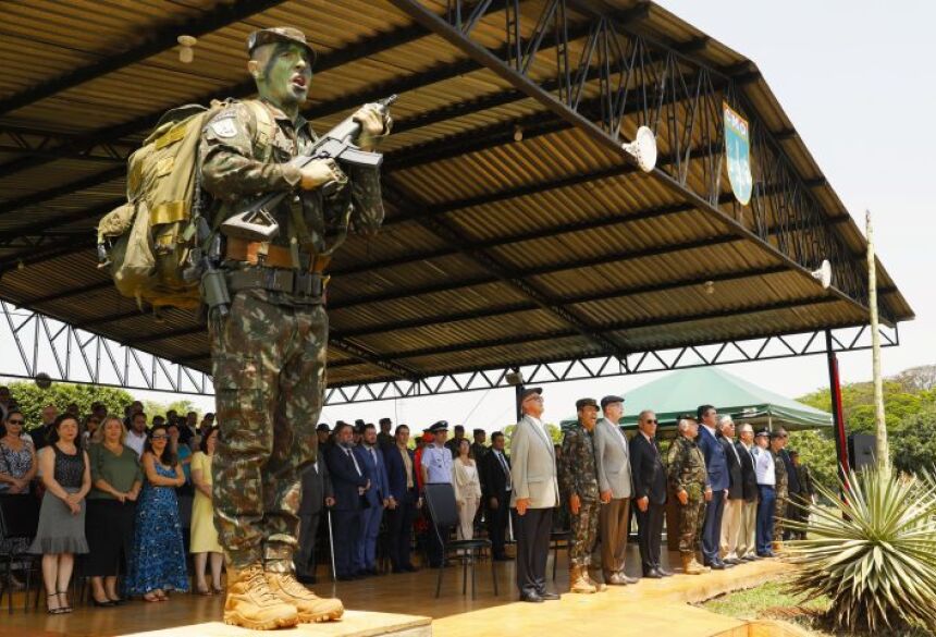 O governador Eduardo Riedel destacou o papel importante da instituição militar e sua contribuição em defesa de temas importantes para a sociedade