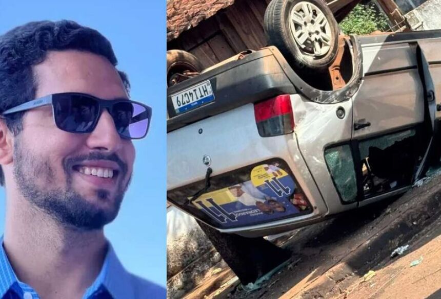 Pedro que tinha um veículo Fiat Uno, durante o assalto o carro capotou na Avenida João Pessoa, Centro de Aporé