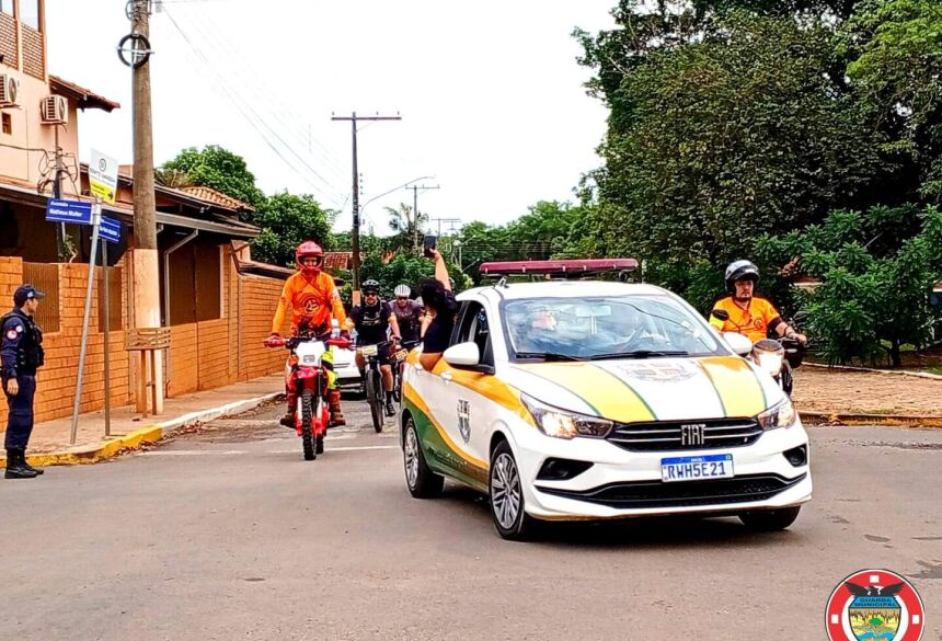 A Guarda Municipal realizou o controle do fluxo das vias durante todo o percurso